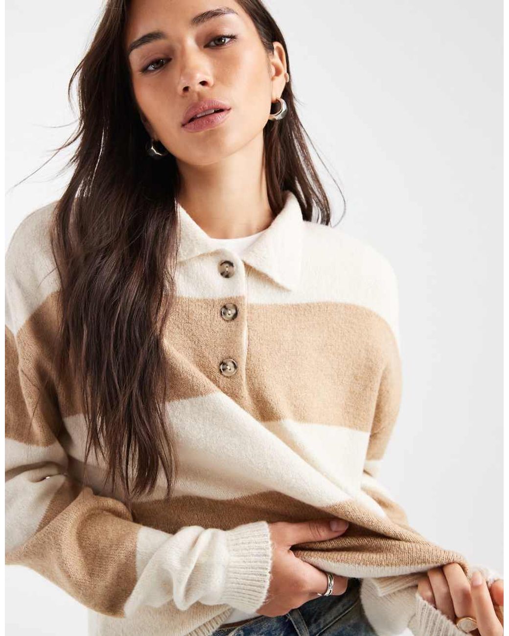 ASOS Blue Knitted Rugby Top