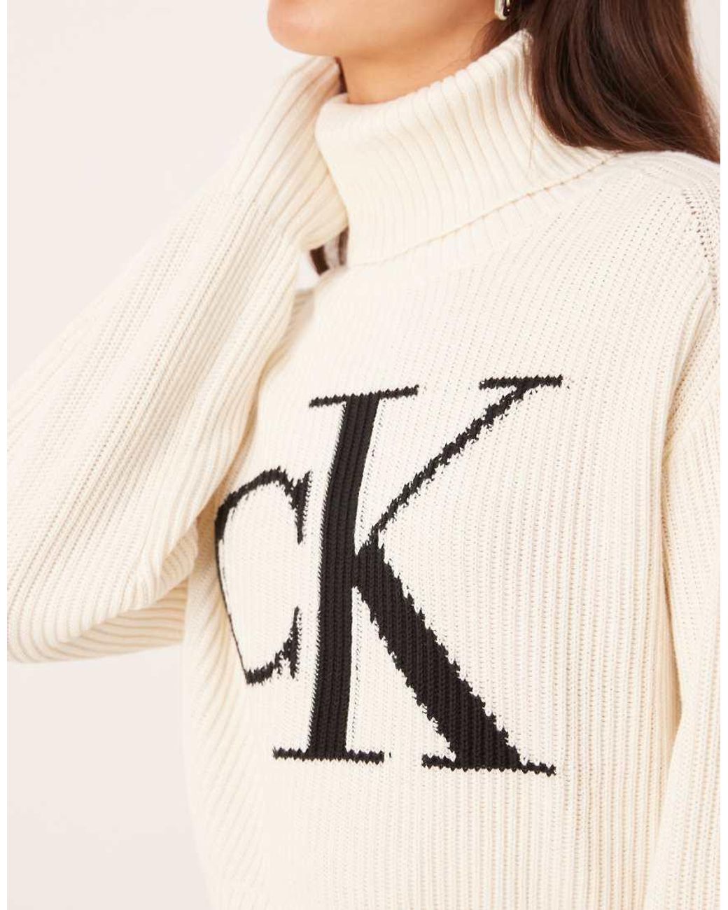Calvin Klein Natural Intarsia Knit Jumper