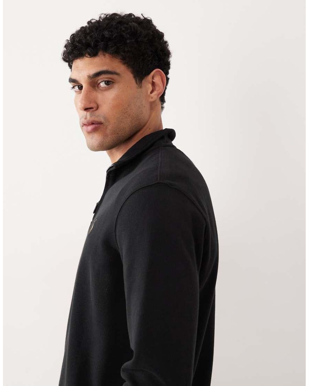 Polo Ralph Lauren Black Icon Half Zip Jumper for men