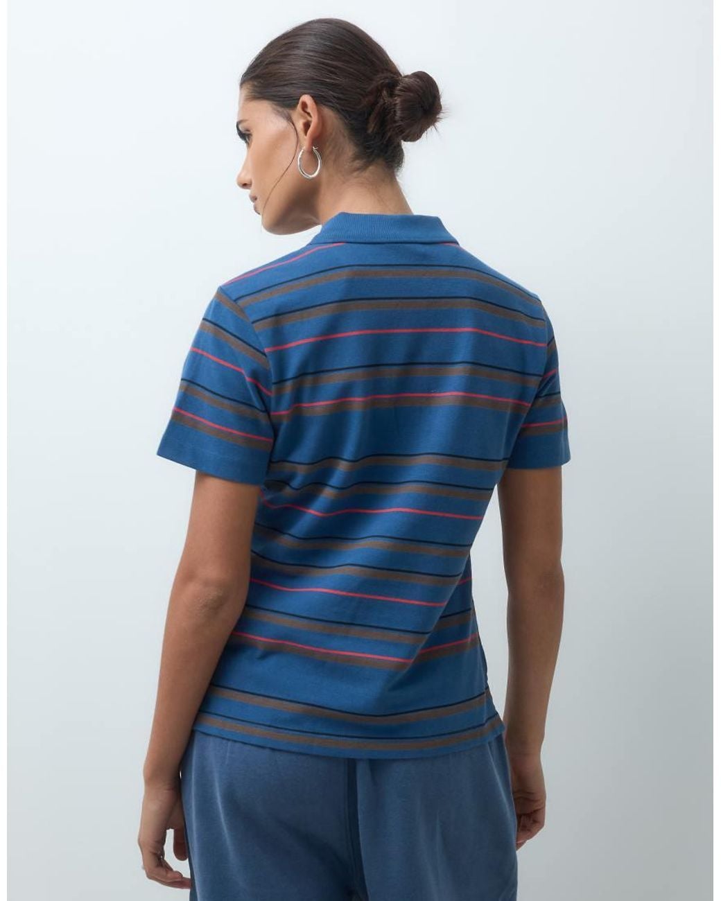 Champion Blue Future Memories Striped Polo Shirt