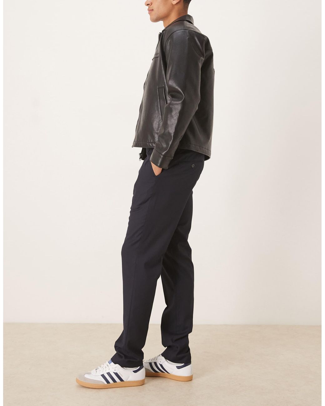 Pantalon slim Mango pour homme en coloris Black