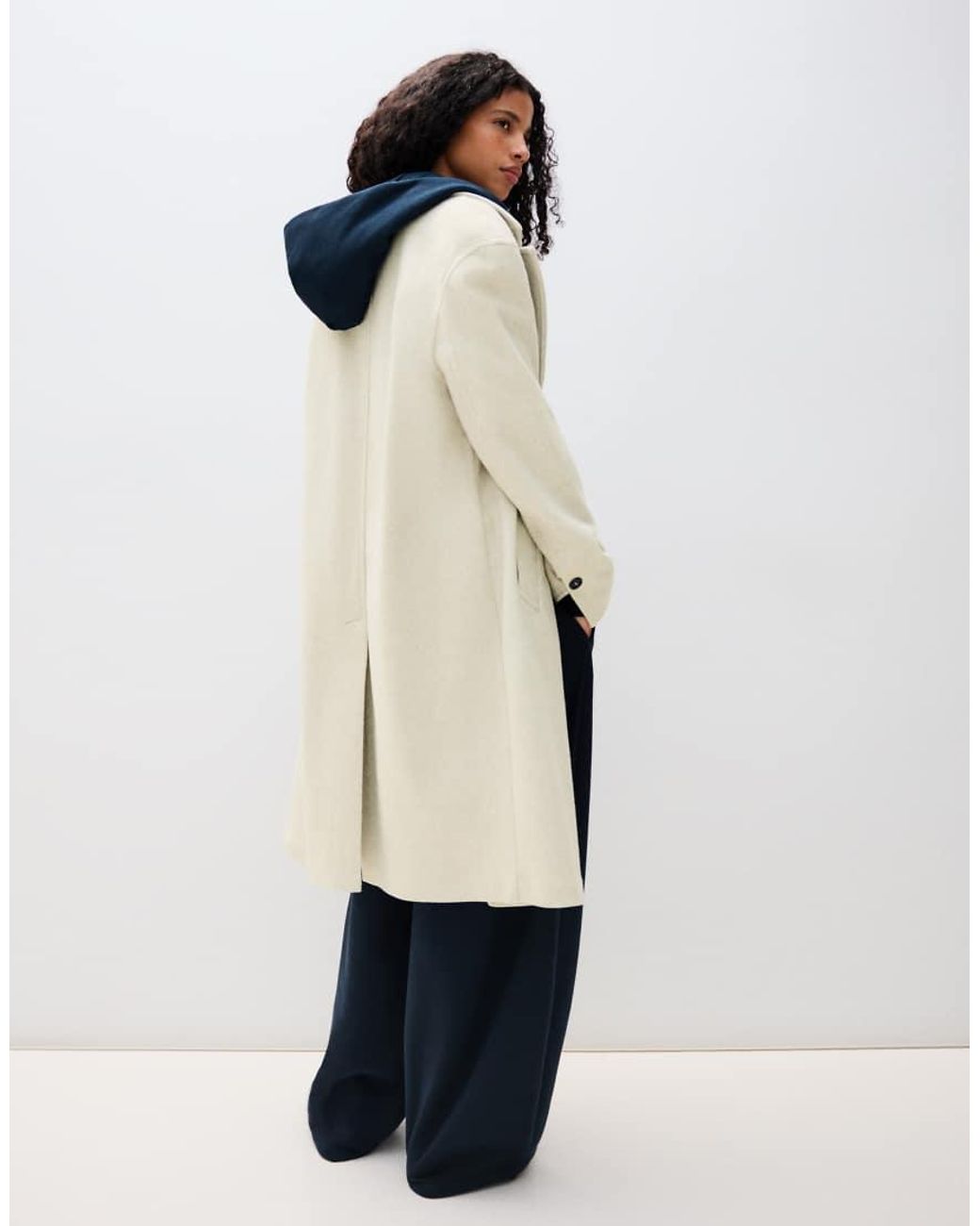 Bershka White Long Soft Coat