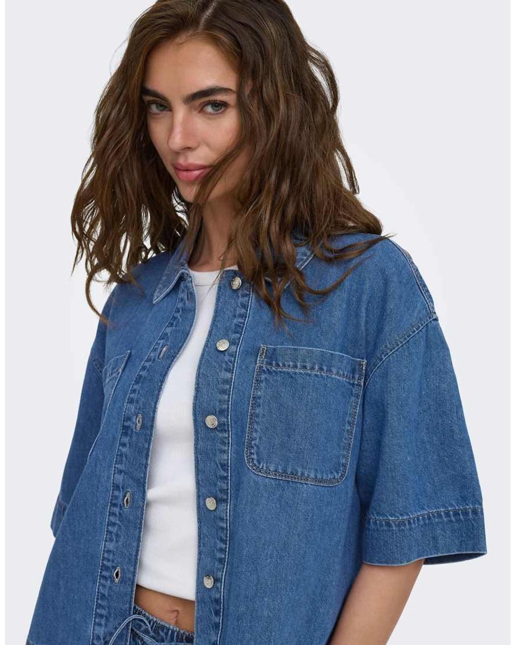 ONLY Blue Denim Shirt