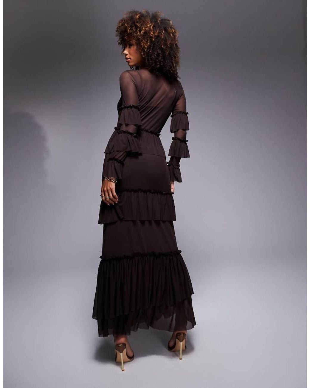 never fully dressed sheer dress Never Fully Dressed Kate Sheer Pleated Ruffle Dress In Multi - 40% Off