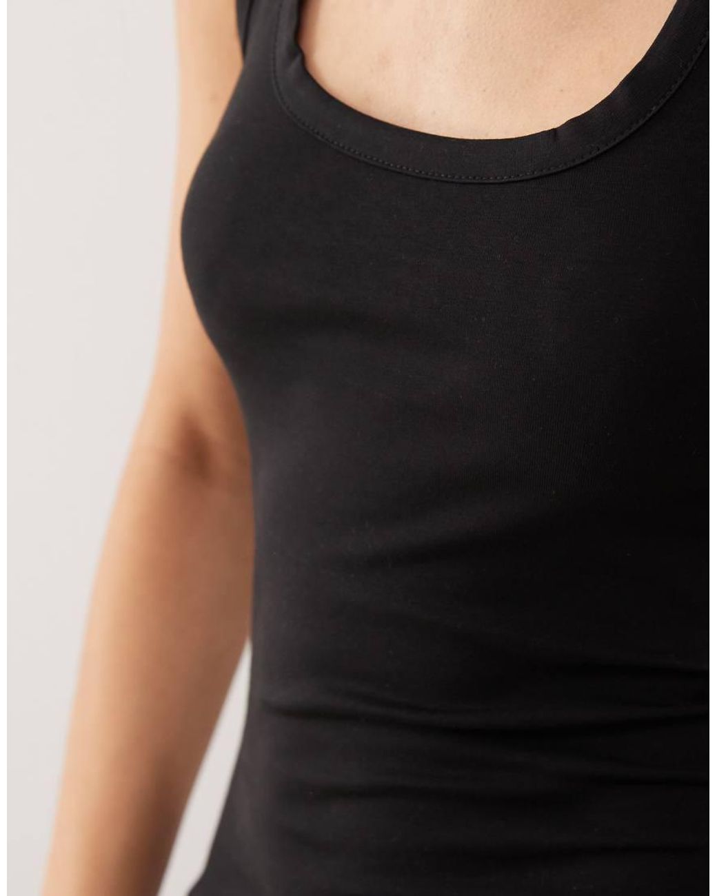 Collusion Gray Strappy Square Neck Cami Top