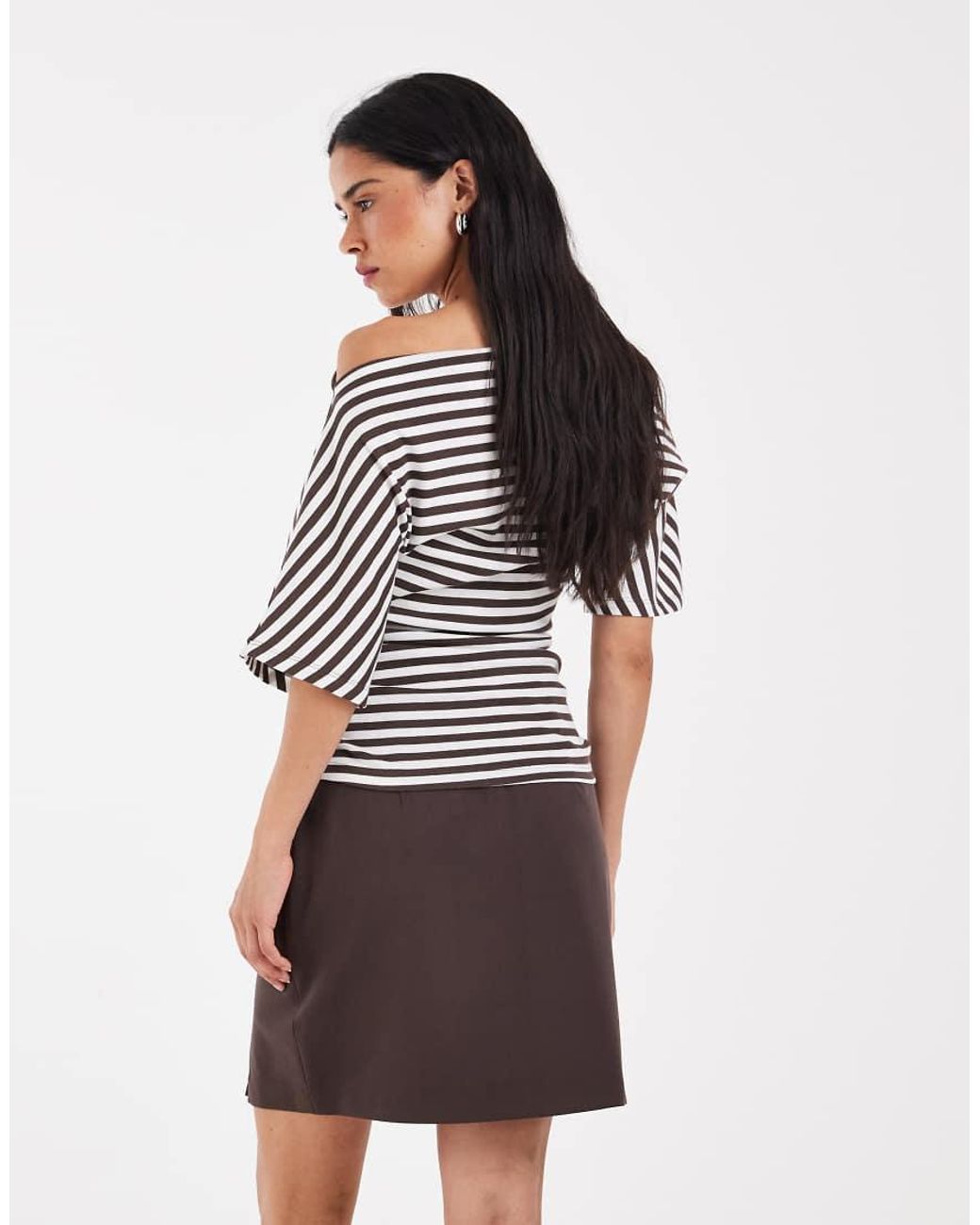 Object White Tailored Mini Skirt With Notch Front