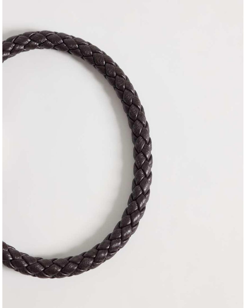 ASOS Metallic Faux Leather Braided Bracelet for men