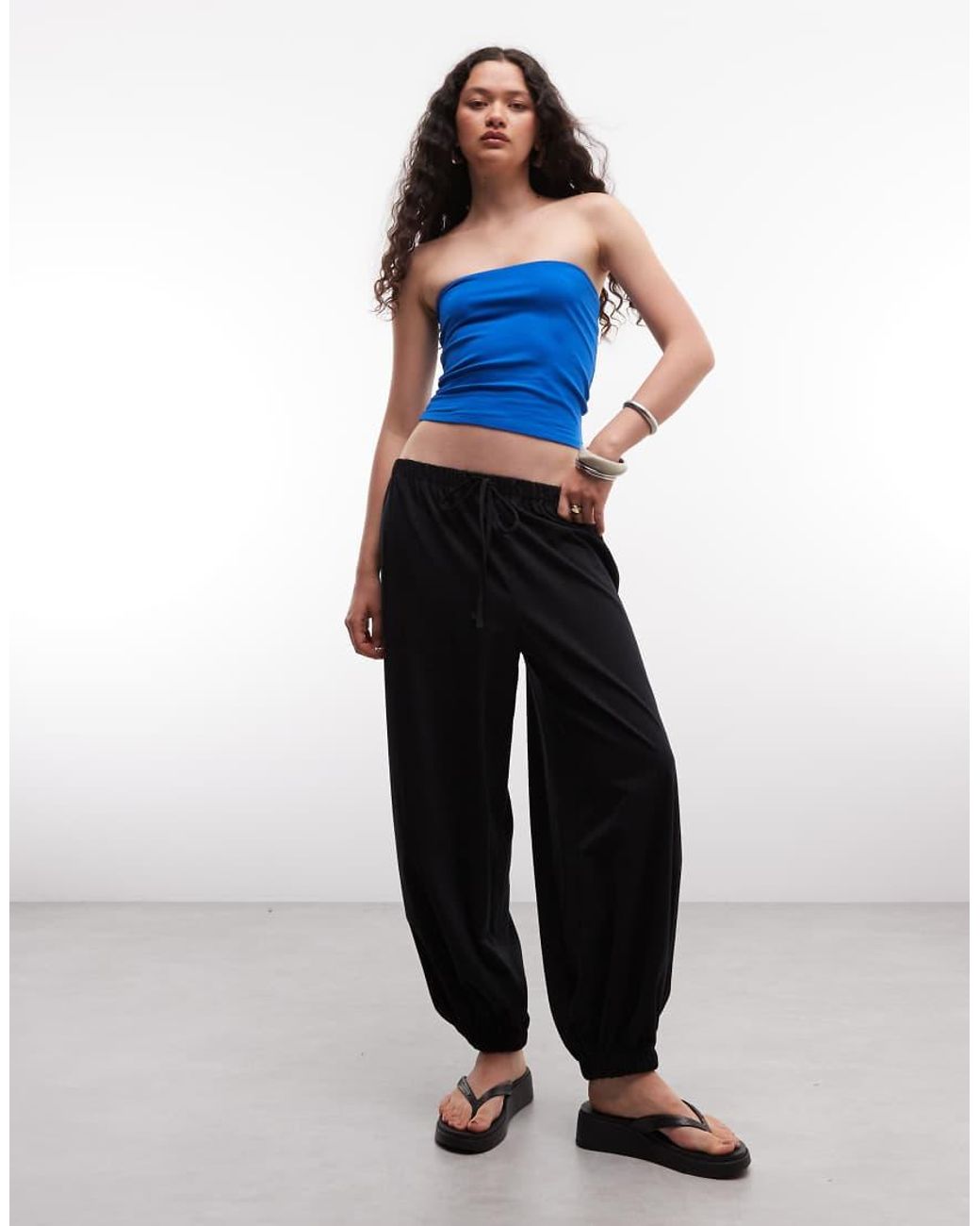 Collusion Blue Double Layer Bandeau Top