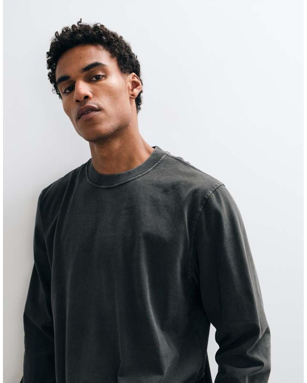 Abercrombie & Fitch Blue Oversized Heavyweight Long Sleeve T-shirt for men