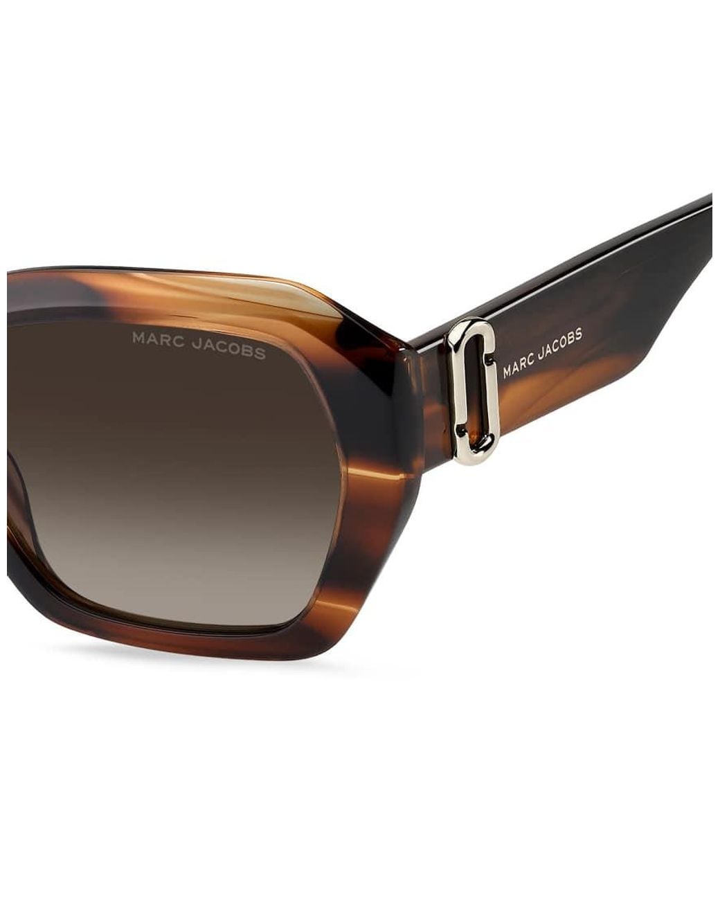 Marc Jacobs Brown Marc Jac Sun Rectangular Sunglasses With Shaded Gradient Lenses