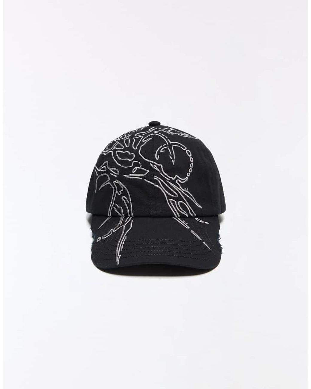 Bershka Black Print Cap for men