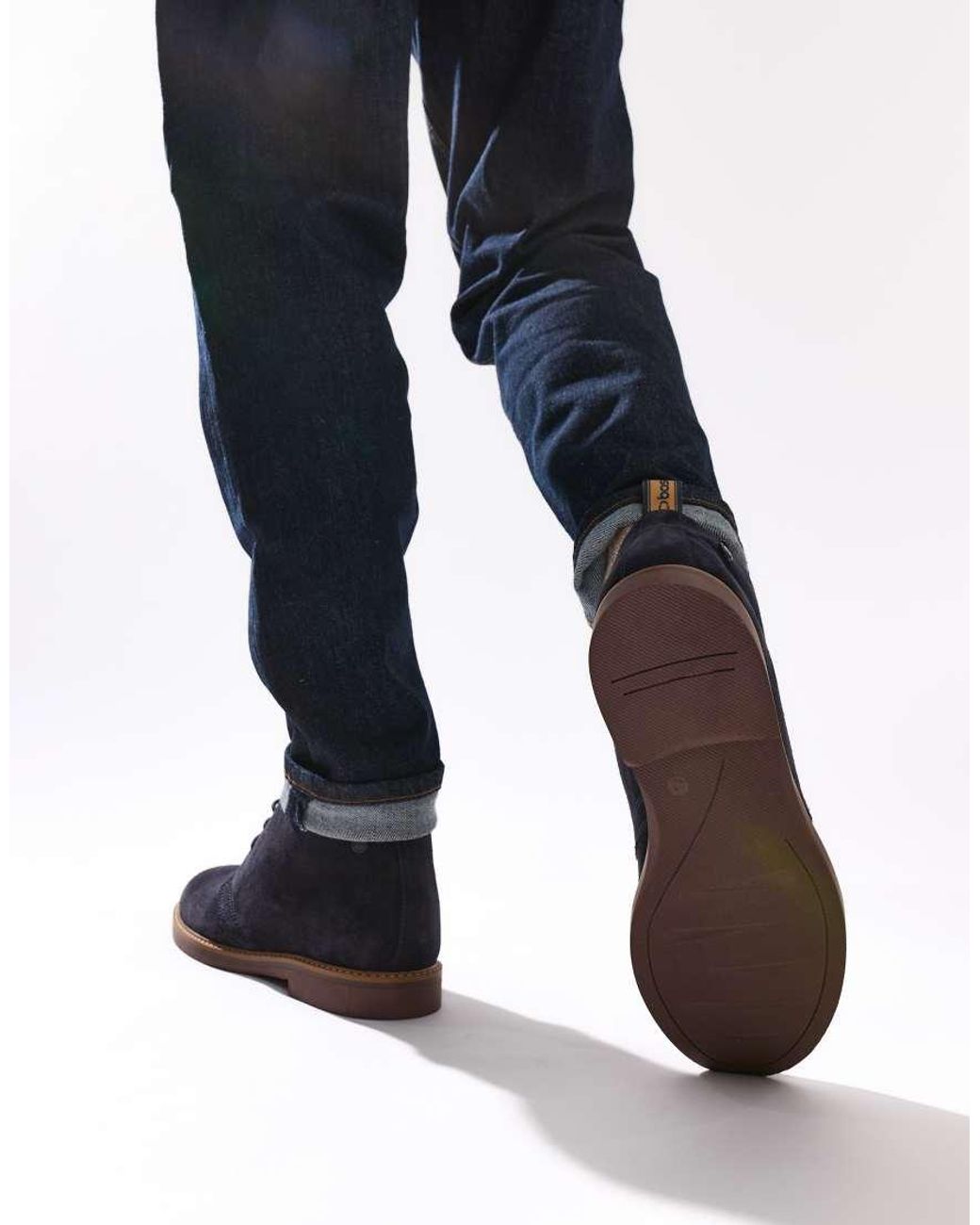 Base London Blue Lincoln Chukka Boot for men
