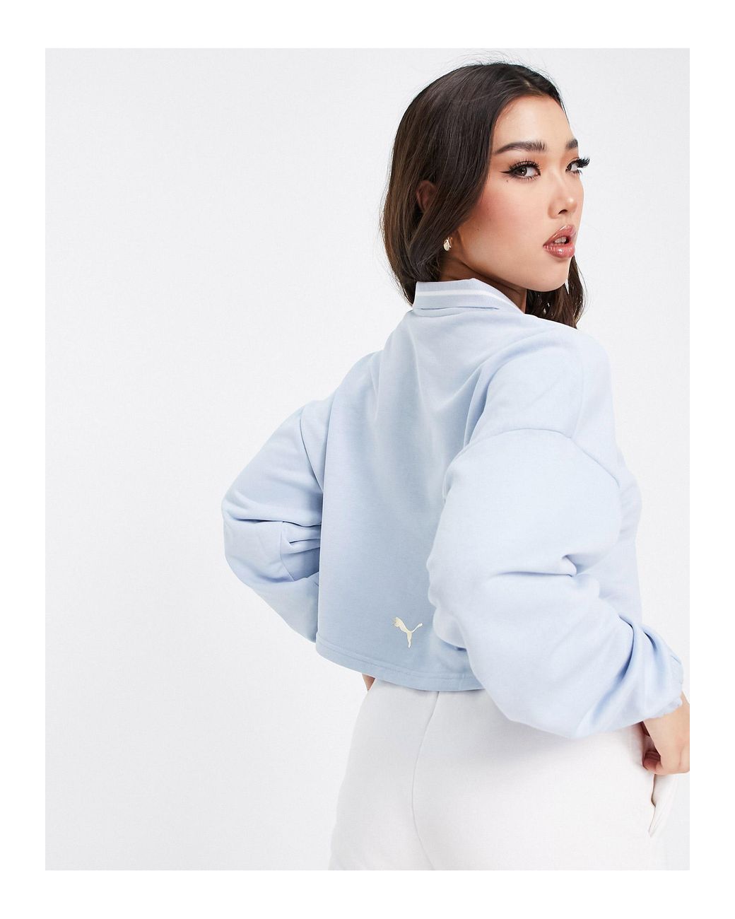 oversized collared sweatshirt