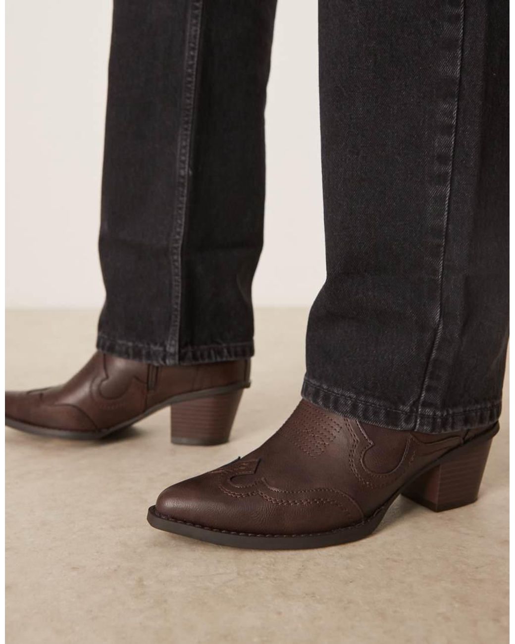 ASOS Black Western Chelsea Boots for men