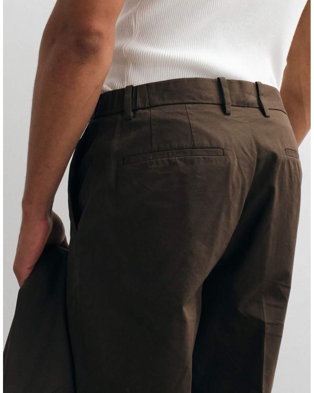 Mango Brown Roma Straight Trouser Co-ord for men