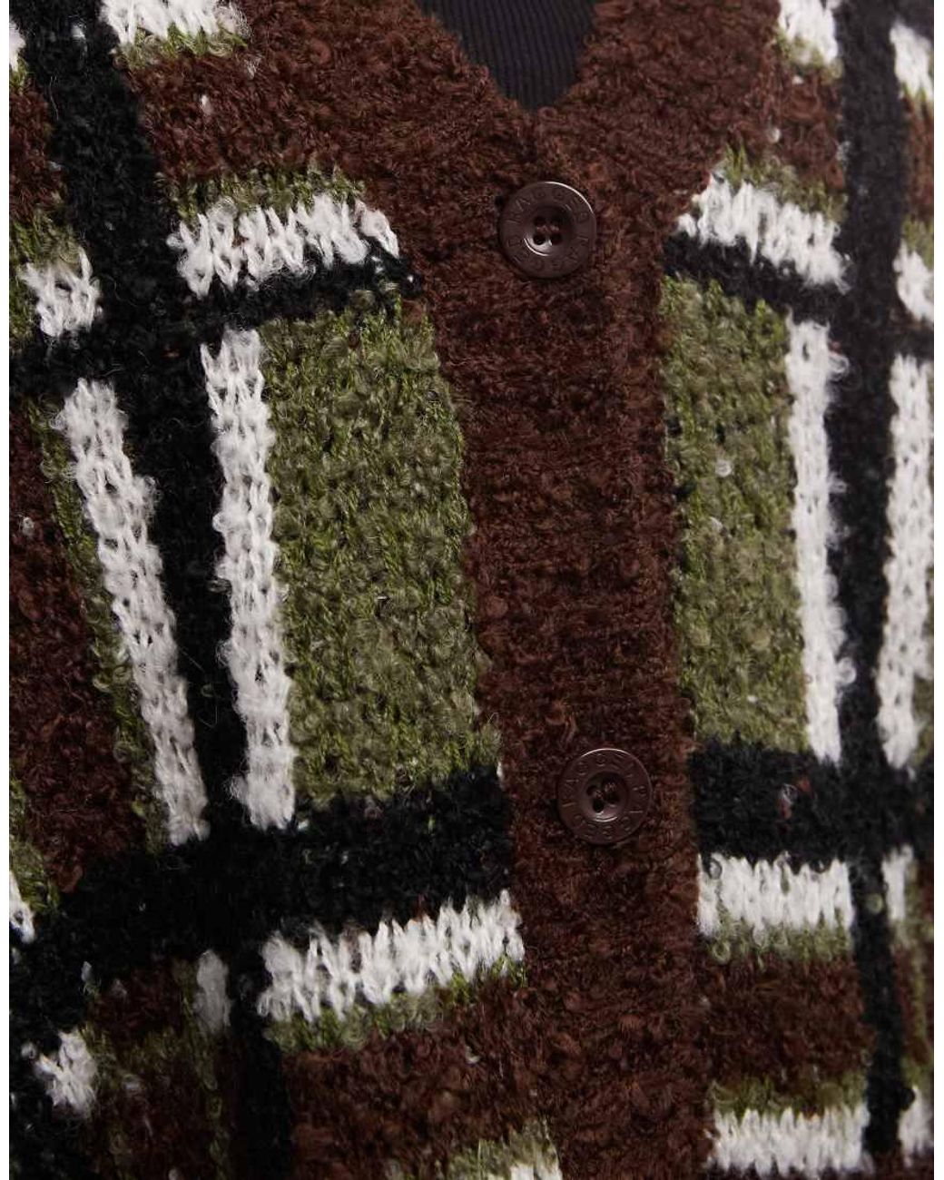 The Ragged Priest Black Boucle Oversized Boxy Cardigan