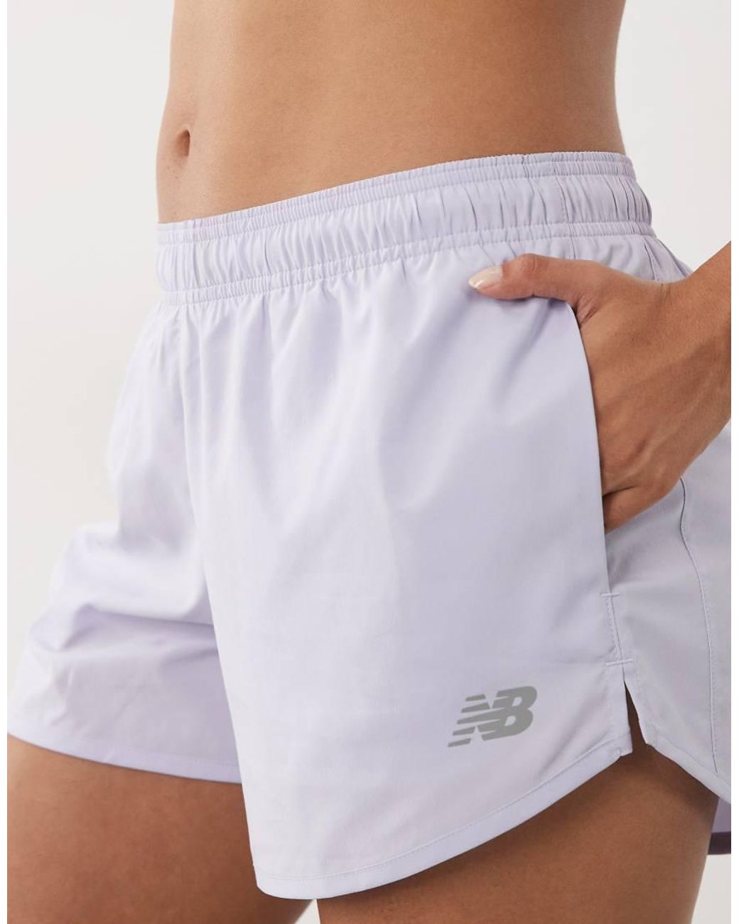 New Balance White Sport Essential 3 Inch Short