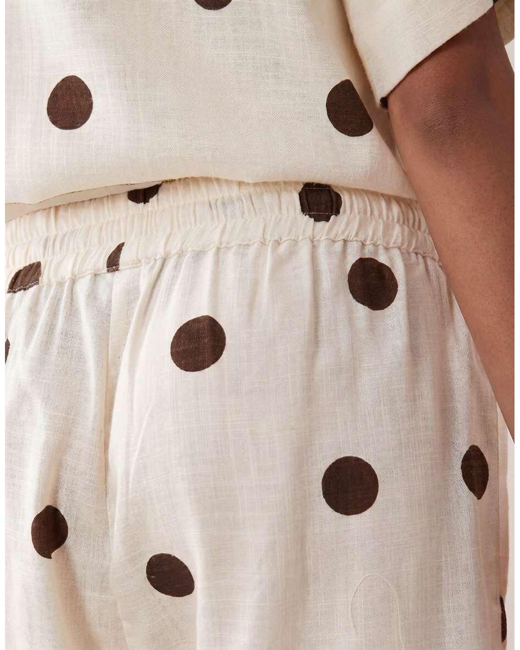 ASOS Natural Linen Mix Shorts