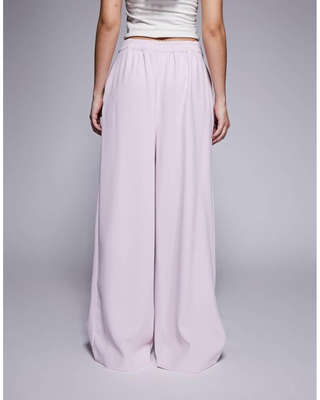 River Island Purple Wide Leg Pants