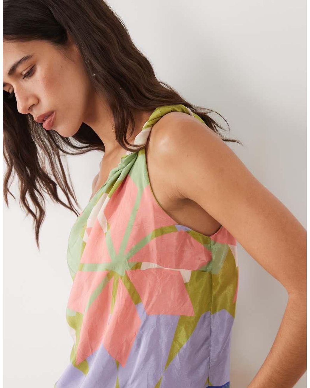 River Island Green 'del Maar' Printed Placement Top