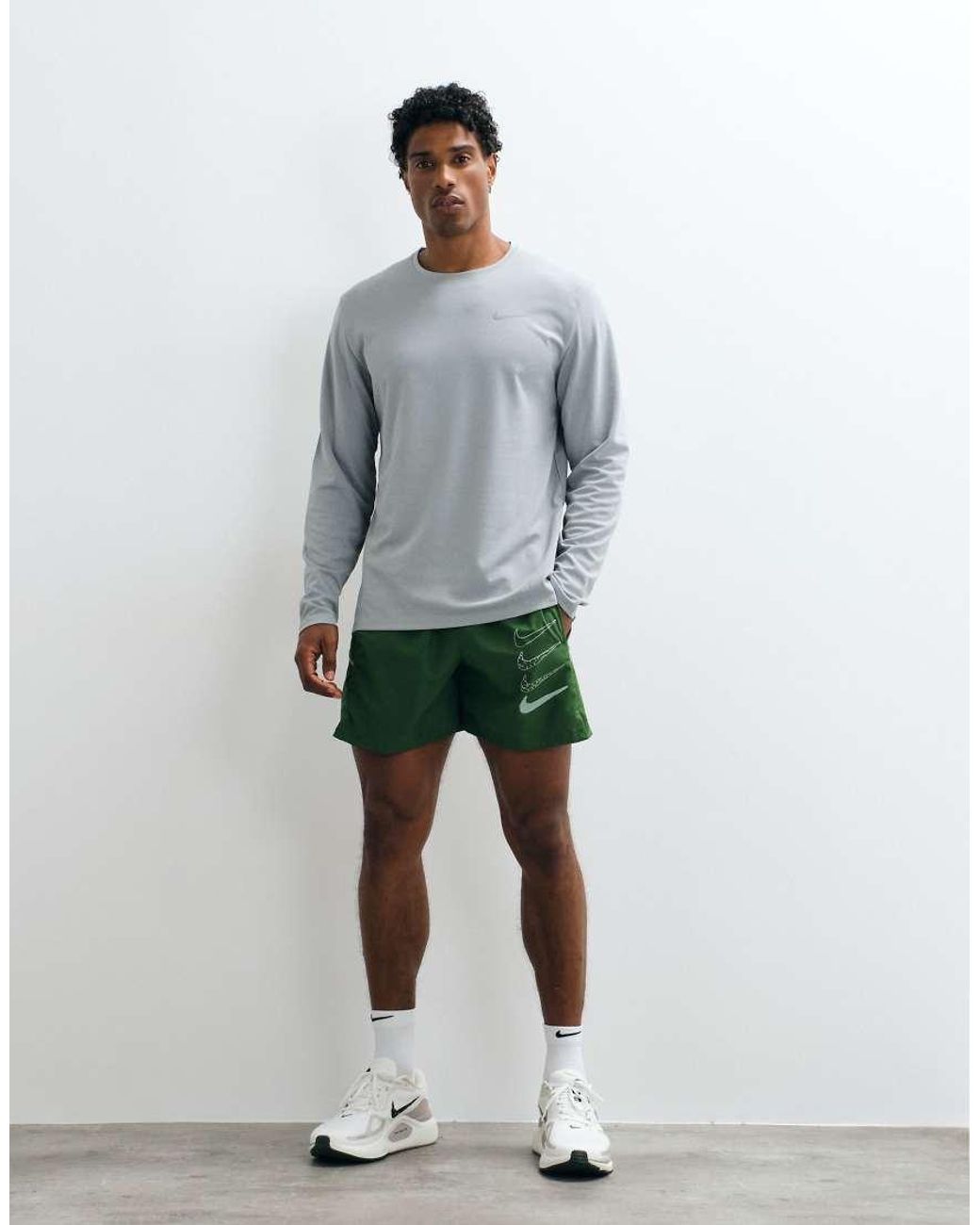 Nike Pantalones Cortos De Running Miler Dri-Fit De 5 Pulgadas En Verde Nike de hombre de color Green