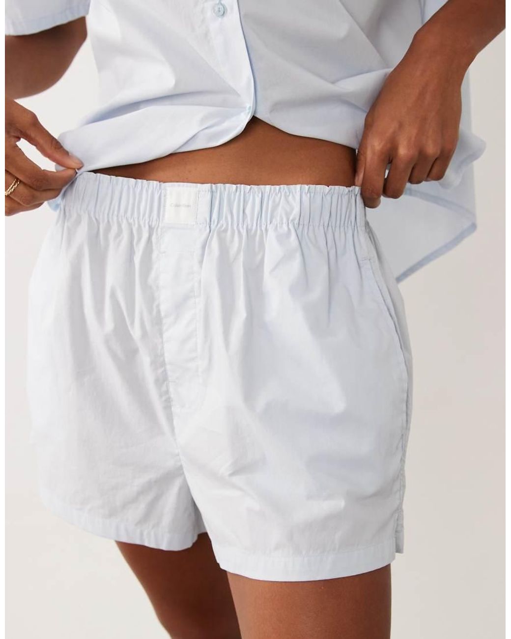 Calvin Klein Set Van Overhemd En Short in het White