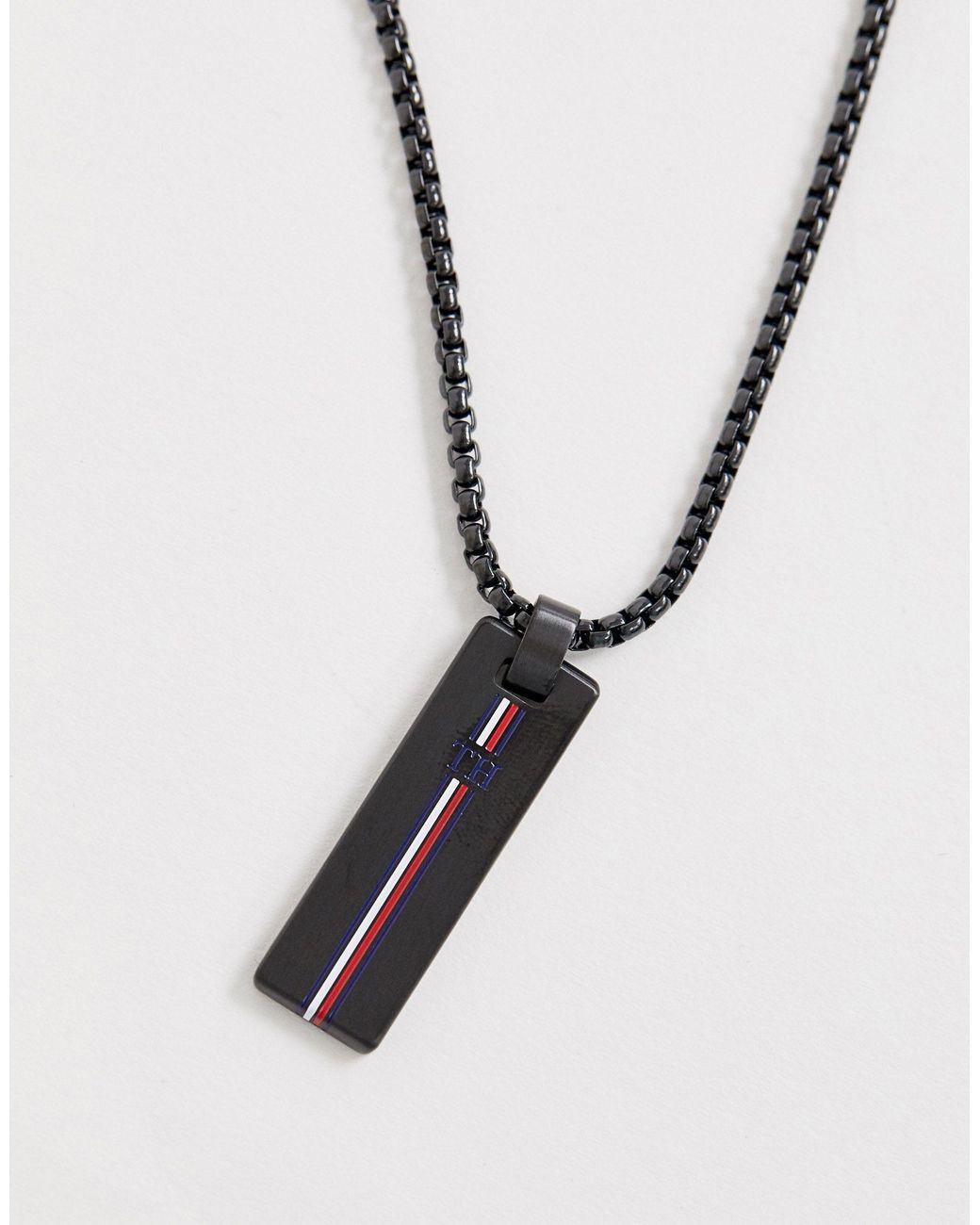 Tommy Hilfiger – e Halskette mit Logoanhänger in Schwarz für Herren | Lyst  AT
