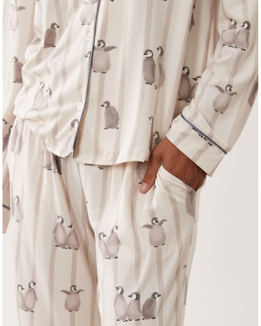 Chelsea Peers Natural Super Soft Button Up Pyjama Set
