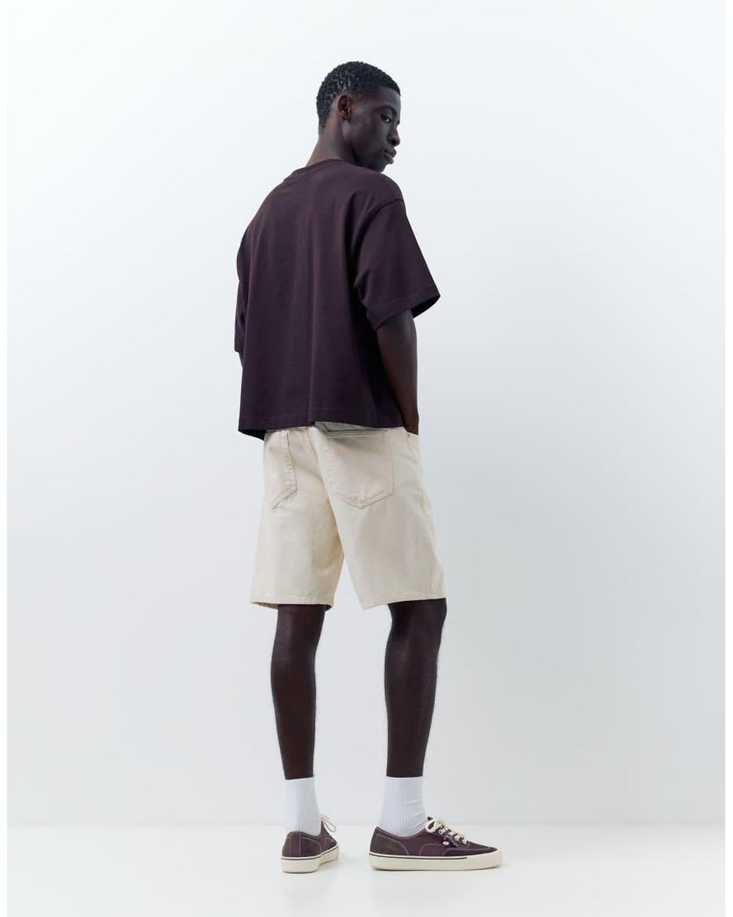 Pull&Bear Blue Standard Denim Bermuda Shorts for men