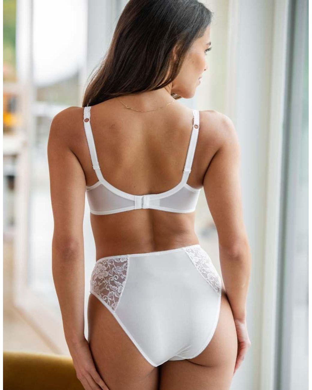 Pour Moi White Rebel High Leg Brief