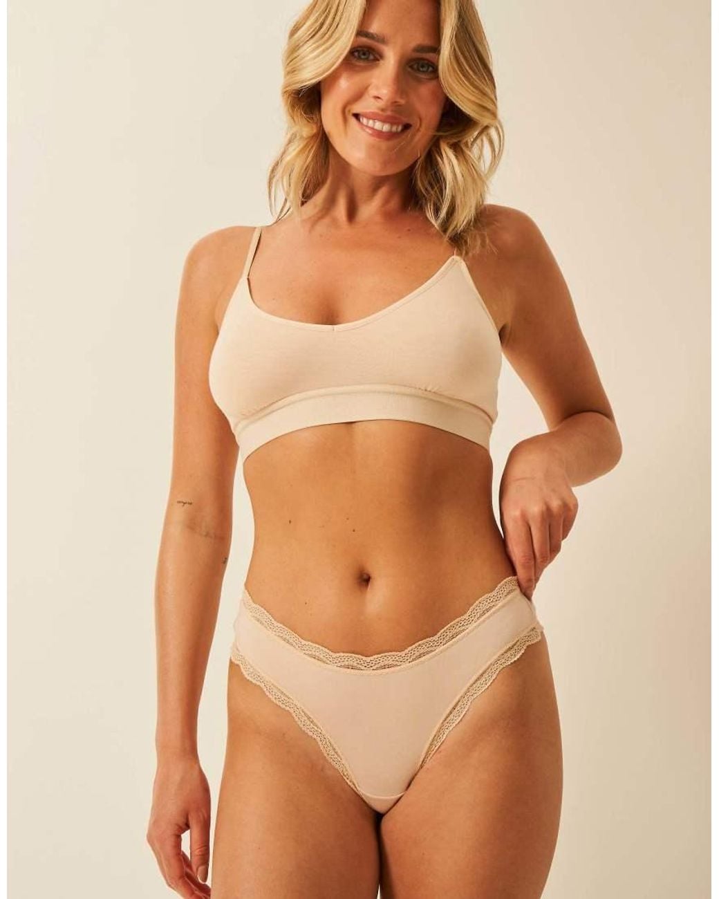 Stripe & Stare Natural Brazilian Knicker Four Pack
