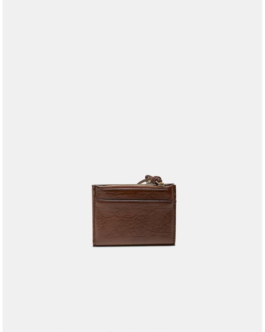 Stradivarius White Purse With Zip Pull Detail