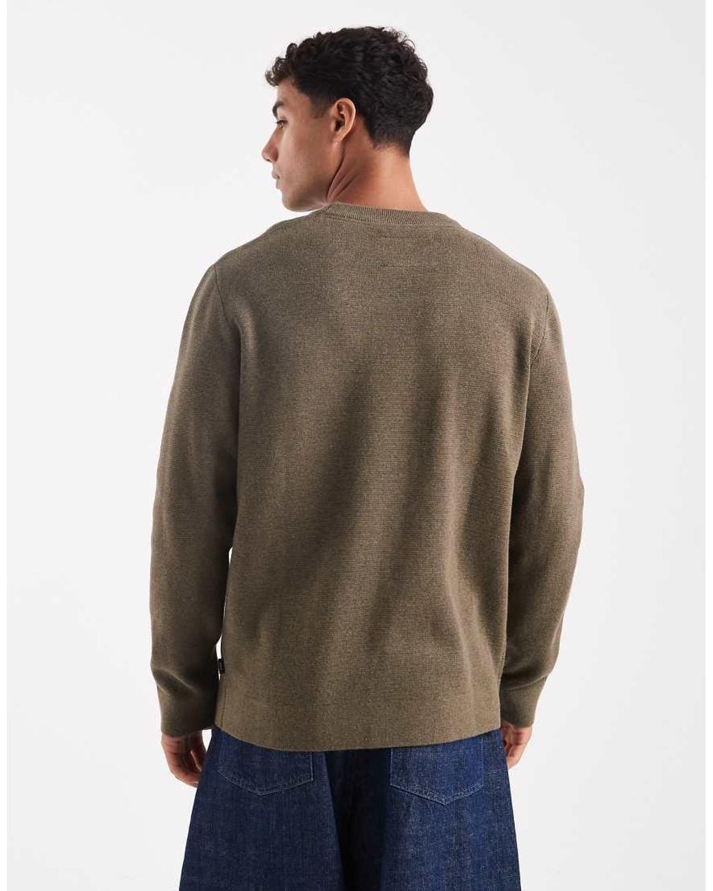 Jack & Jones Brown Premium Knitted Crew Neck Jumper for men