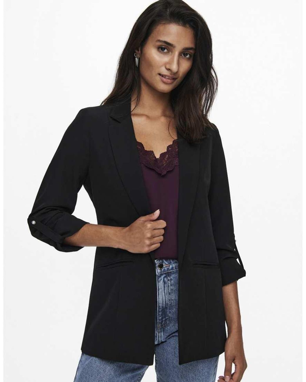 ONLY Blue Kayle-Orleen 3/4 Sleeve Blazer