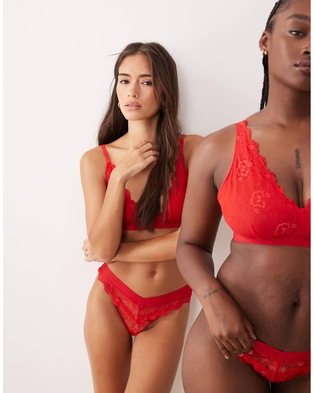 Lemonade Dolls Red Signature Lace Brazilian Brief