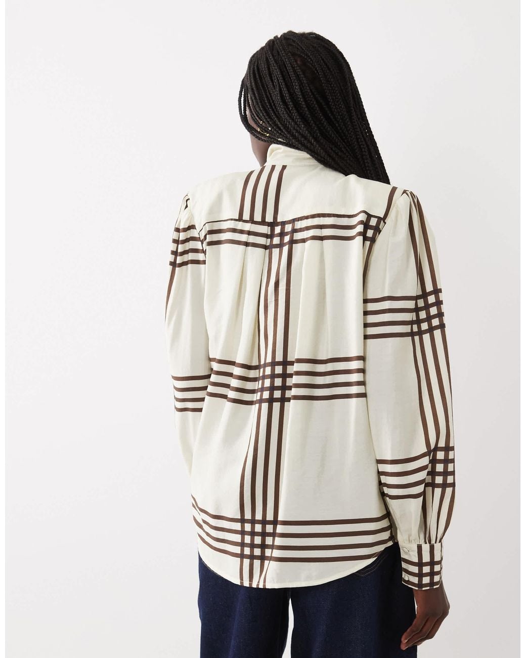 ASOS White Tie Neck Blouse