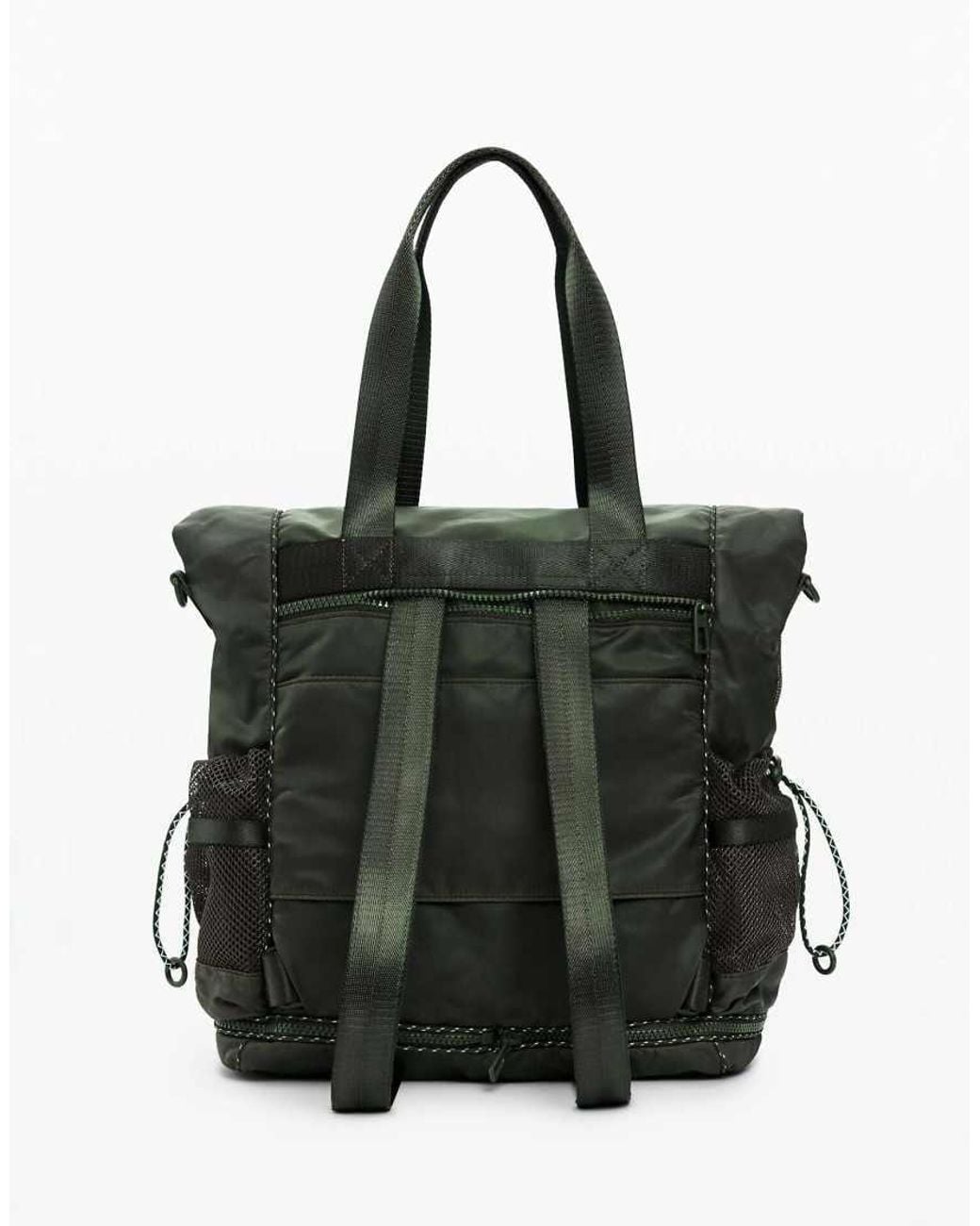 Desigual Black Bicolor Waxed Voyager Backpack