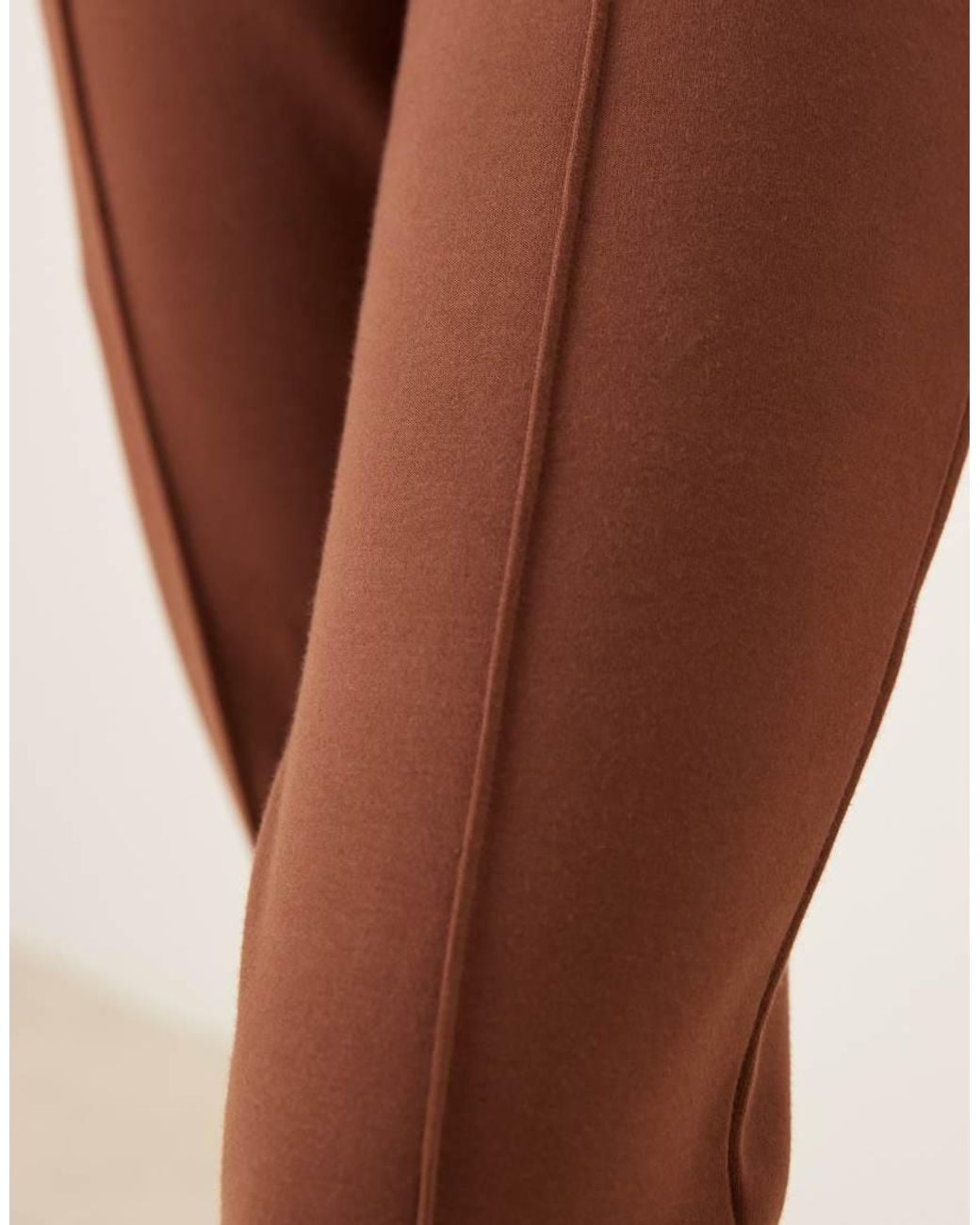 ASOS Natural Mid Rise Skinny Flare Interlock Trouser Co Ord