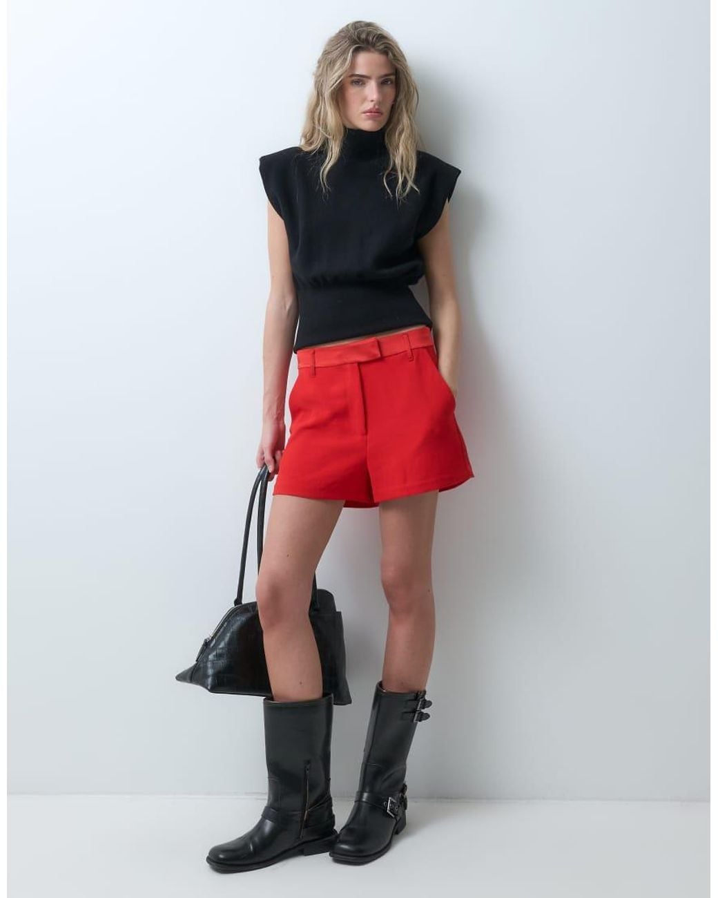 ASOS Red Tailo Tux Micro Shorts