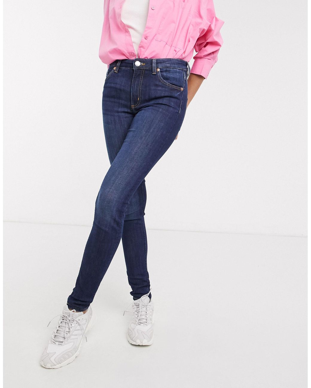 Monki Denim Mocki Cotton Blend Mid 