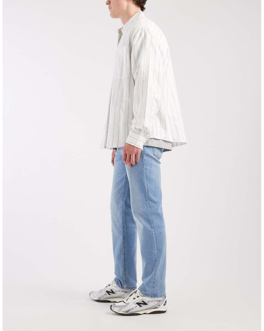 Jack & Jones White Clark Regular Fit Jeans for men