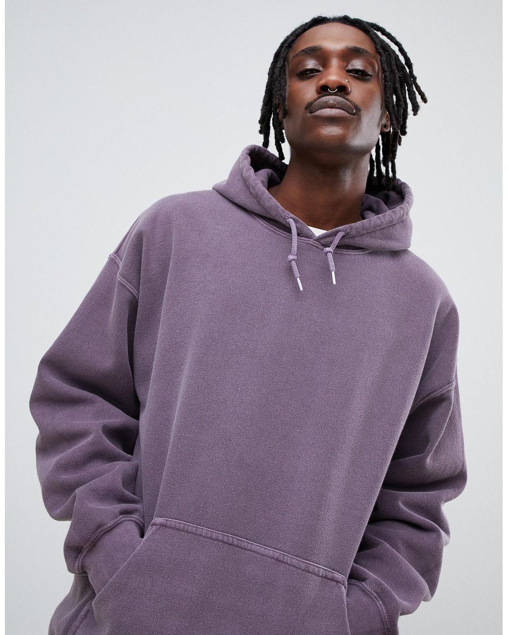Reclaimed (vintage) Inspired Overdye Hoodie in Purple for Men | Lyst