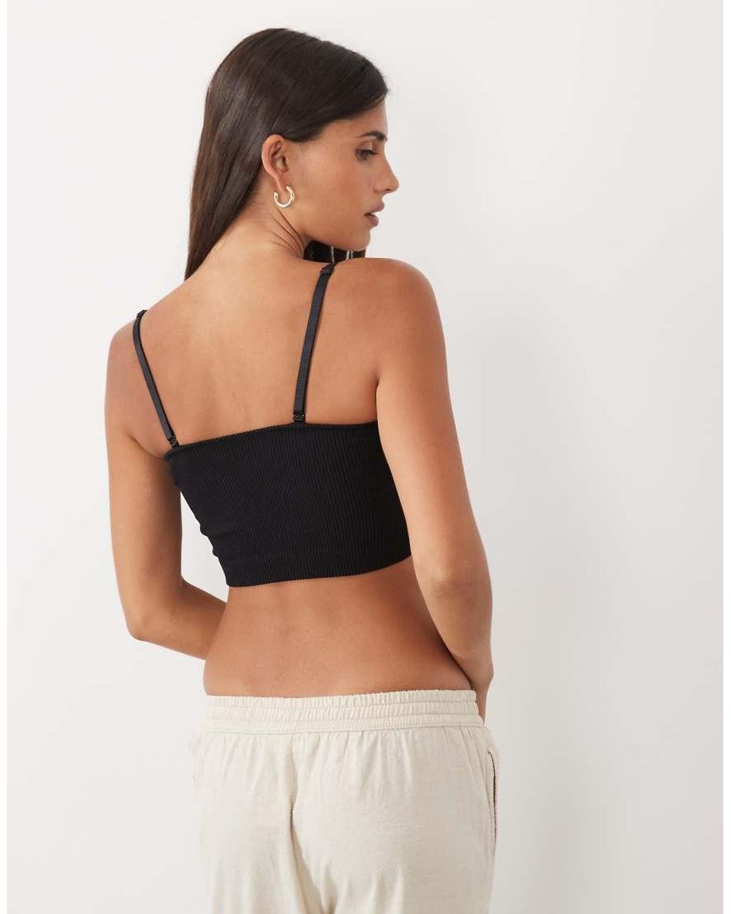 New Look Black Seamless Rib Multiway Bra