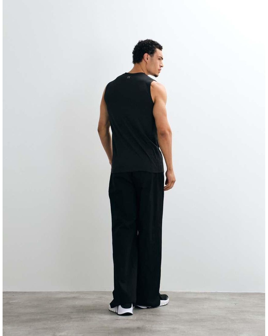4505 Blue Wide Leg Cotton Ripstop Lifting Pants With Zip Pockets for men