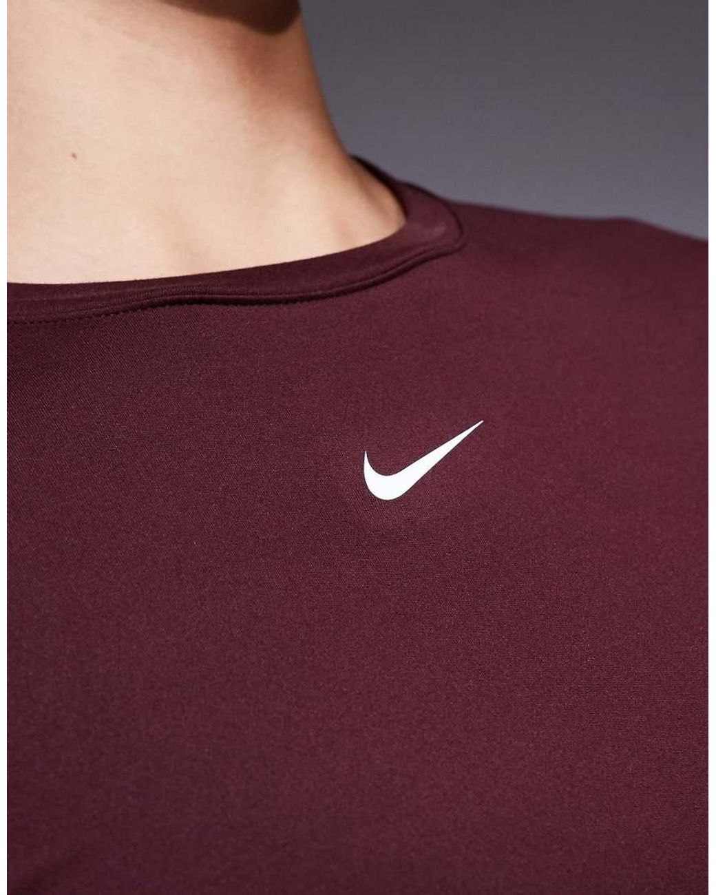 Nike Purple Nike One Training Dri-fit Fitted Long Sleeve Top