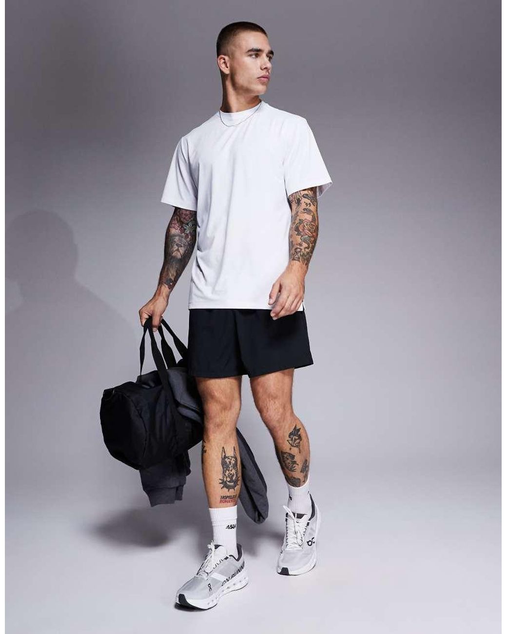 4505 White Icon Quick Dry Mesh Training T-shirt for men