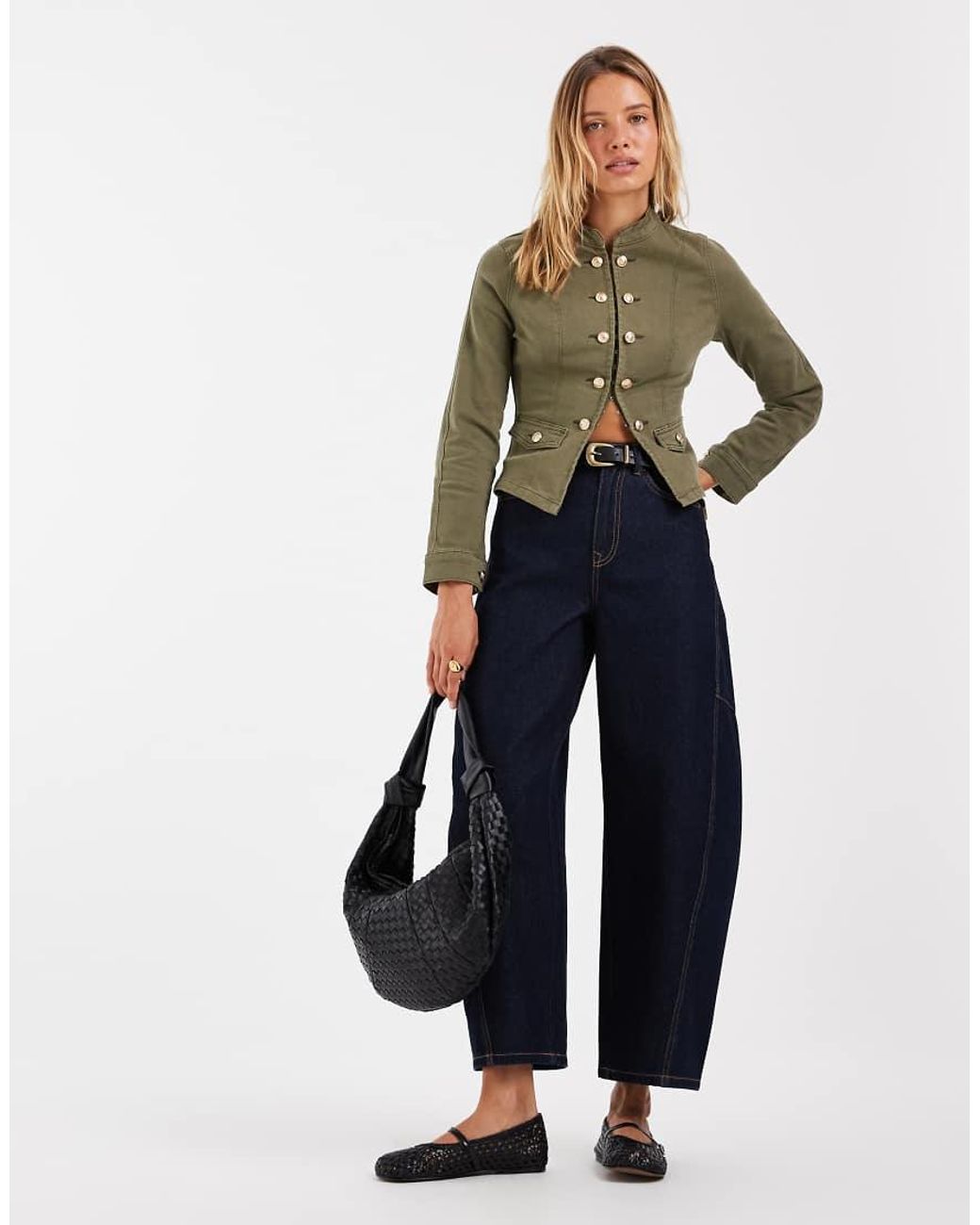ASOS Multicolor Shrunken Denim Drummer Boy Jacket