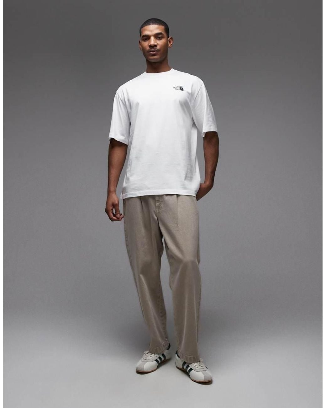 The North Face Gray Blossom Backprint Oversized T-Shirt for men