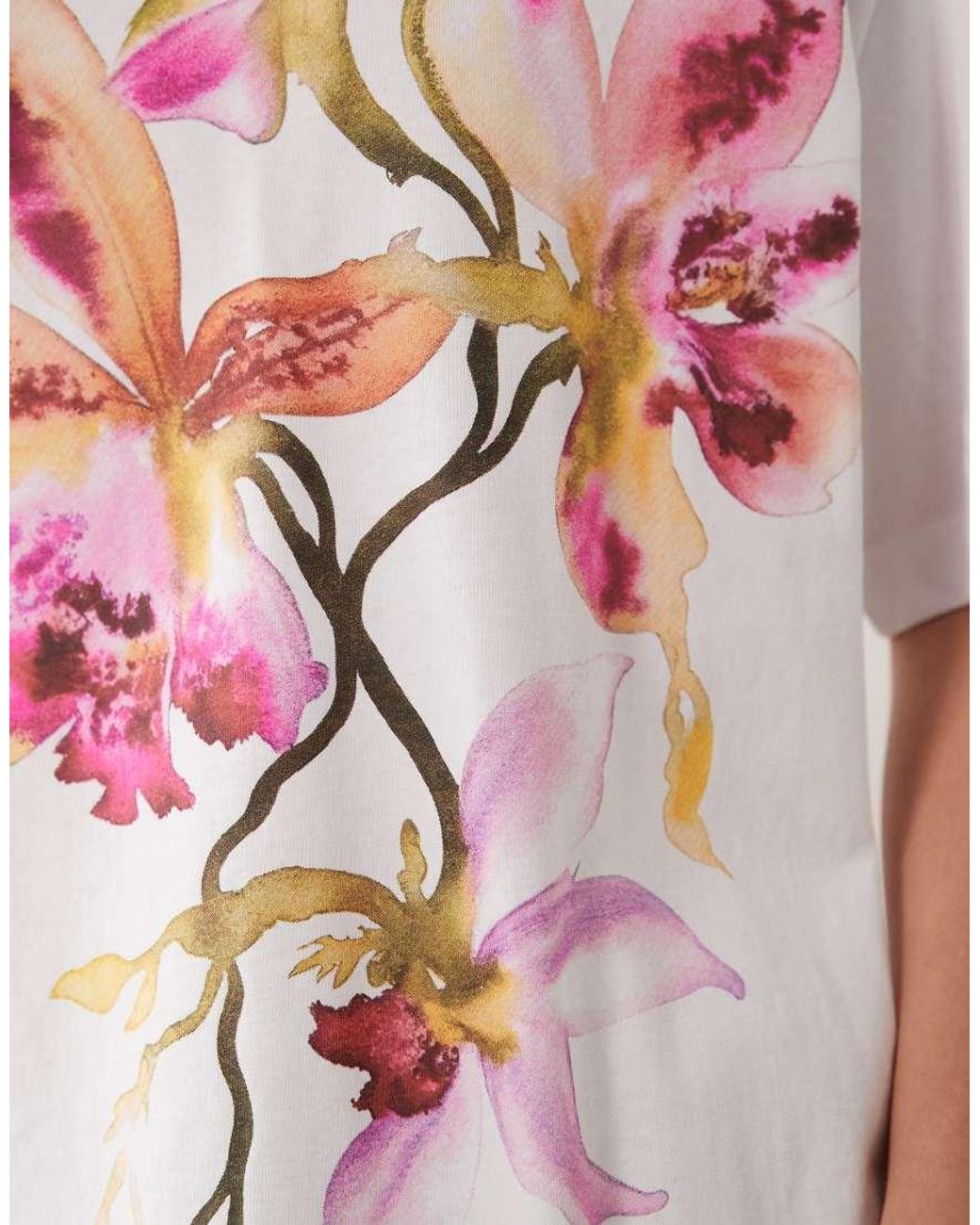 ASOS Multicolor Oversized T-shirt With Watercolour Flower Graphic