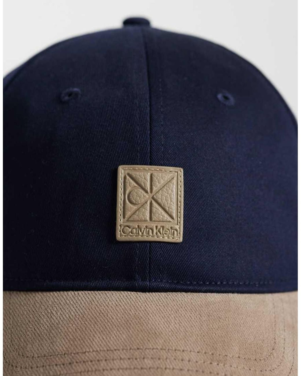 Calvin Klein Blue Mixed Colour Block Cap for men